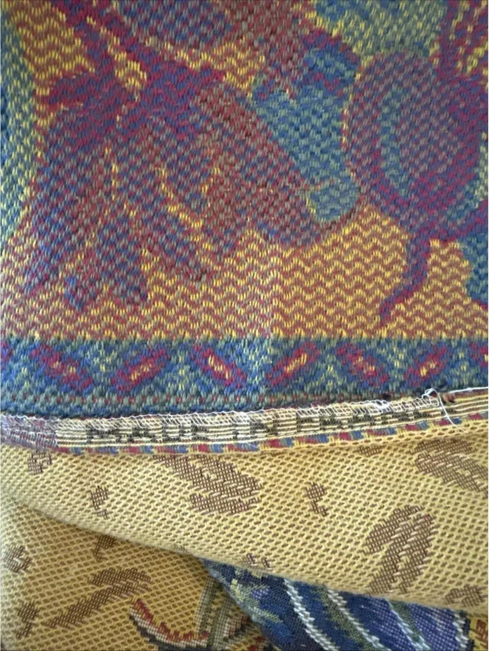 VTG Goblys Tapestry Made in France Harvest Fall Vegetables 56” Square Pumpkins